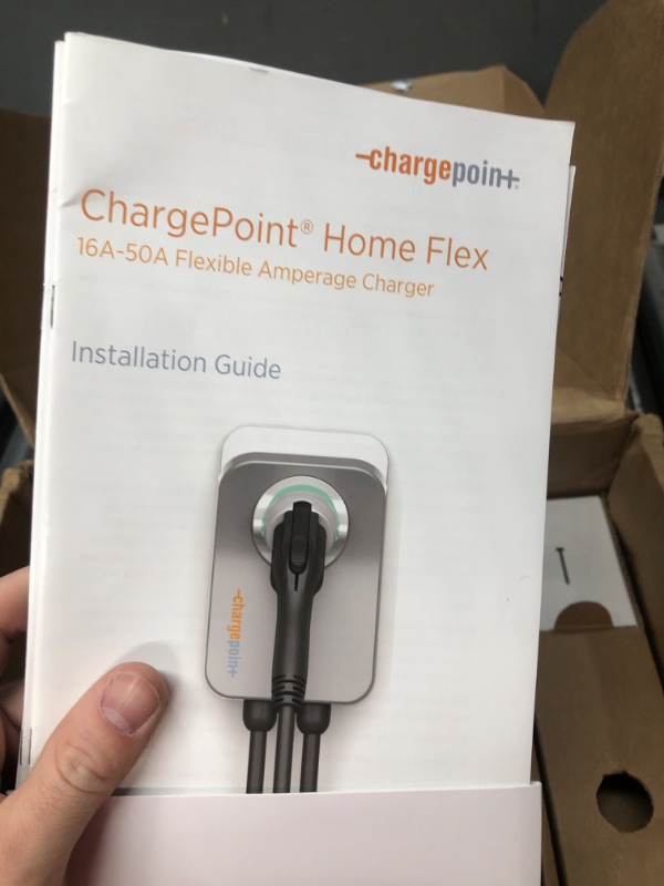 Photo 7 of ChargePoint Home Flex Electric Vehicle (EV) Charger, 16 to 50 Amp, 240V, Level 2 WiFi Enabled EVSE, UL Listed, ENERGY STAR, NEMA 14-50 Plug or Hardwired, Indoor / Outdoor, 23-foot cable , Black