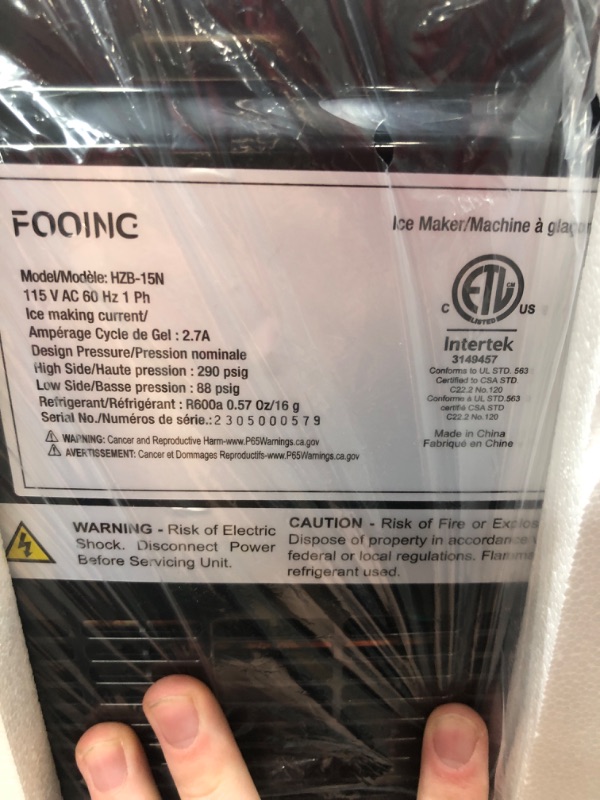 Photo 2 of ***SEE NOTES***Nugget Ice Maker Countertop, Portable Crushed Ice Machine, Self Cleaning Ice Makers with One-Click Operation, Soft Chewable Pebble Ice in 7 Mins, 34Lbs/24H with Ice Scoop for Home Bar Camping RV Black - Nugget Ice