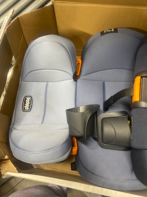 Photo 3 of Chicco KidFit ClearTex Plus 2-in-1 Belt-Positioning Booster Car Seat, Backless and High Back Booster Seat, for Children Aged 4 Years and up and 40-100 lbs. | Reef/Navy KidFit Plus with ClearTex® No Chemicals Reef