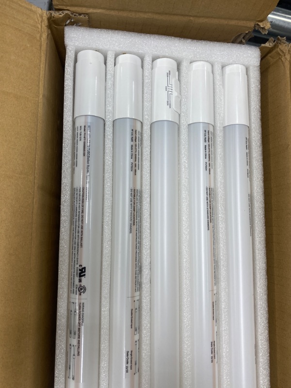 Photo 3 of 20 Pack 5CCT 4FT LED T8 Ballast Bypass Type B Light Tube, 18W, 3000K/3500K/4000K/5000K /6500K Selectable, Single or Double End Powered, 2300lm, Frosted Cover, T8 T10 T12 Tube Light, 120-277V, UL, FCC 3000k/35000k/4000k/5000k/6500k Selectable