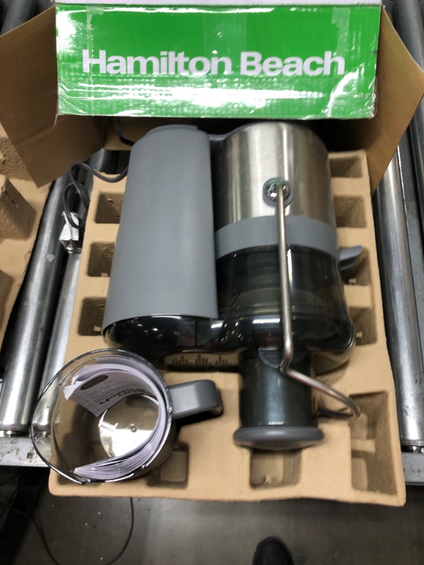Photo 1 of ***Parts Only***Hamilton Beach Juicer Machine, Centrifugal Extractor, Big Mouth 3" Feed Chute, Easy Clean, 2-Speeds, BPA Free Pitcher, Holds 40 oz. - 850W Motor, Silver