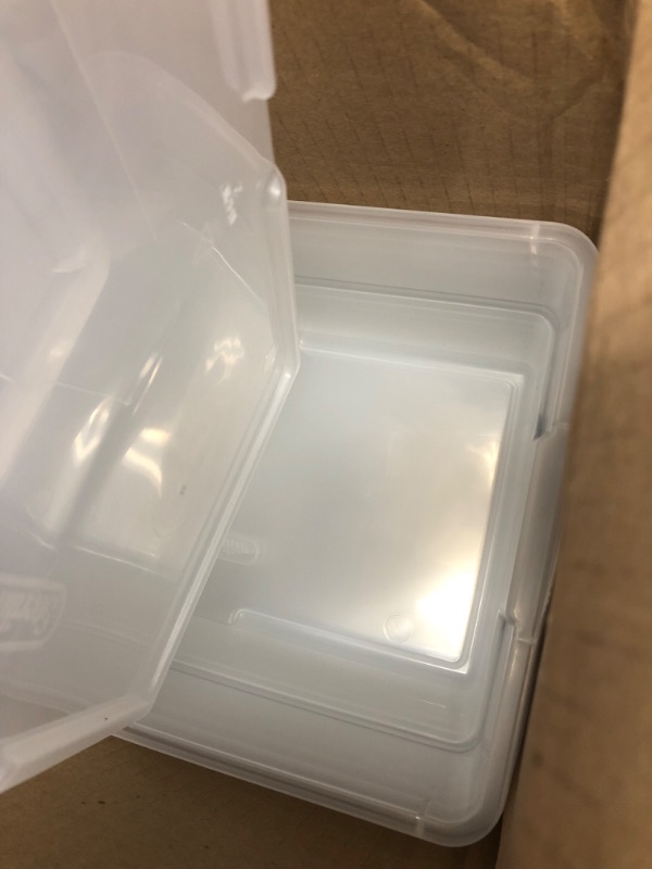 Photo 2 of Sterilite Storage Box 13.5" X 8.3" X 4.8", 6 Qt. Clear - Pack of 12
