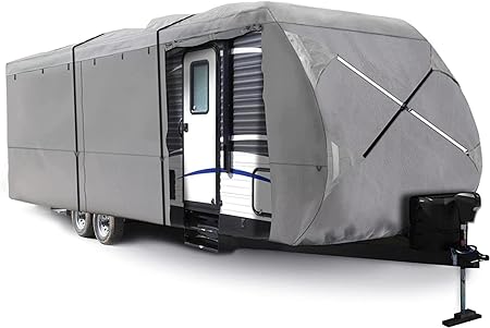 Photo 1 of  6-Ply Top Panel Travel Trailer Cover- Ripstop Waterproof RV Covers with Storage Bag and Windproof Buckles (22'-24')