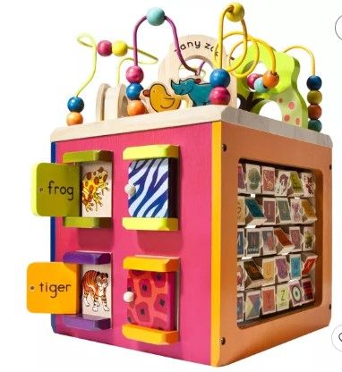 Photo 1 of B. toys Wooden Activity Cube - Zany Zoo
