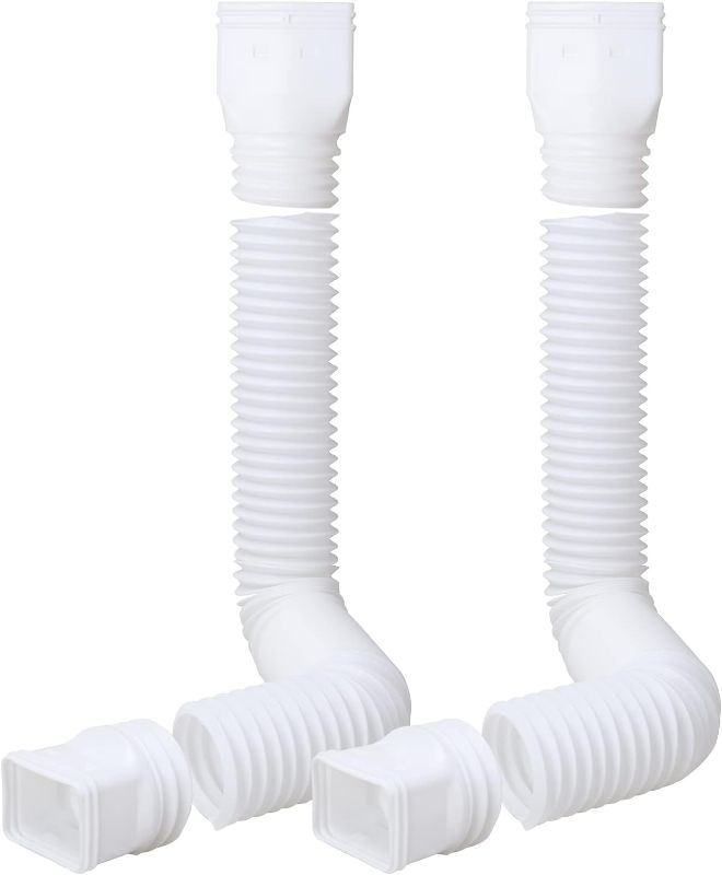 Photo 1 of 
Flexible Downspout Extensions, 2 Pack Down Spout Drain Extender Gutter Hose Rainwater Drainage Extension from 21-58 Inches
Color:White