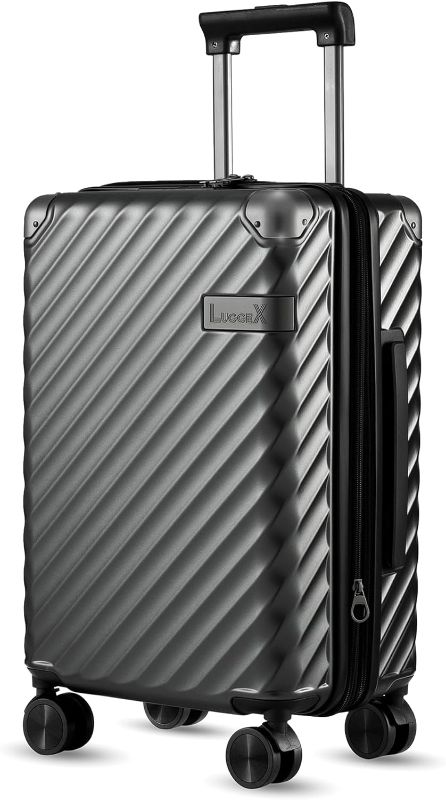 Photo 1 of 
LUGGEX Carry On Luggage 22x14x9 Airline Approved - Polycarbonate Expandable Hard Shell Suitcase with Spinner Wheels
Color:Gun
Size:20