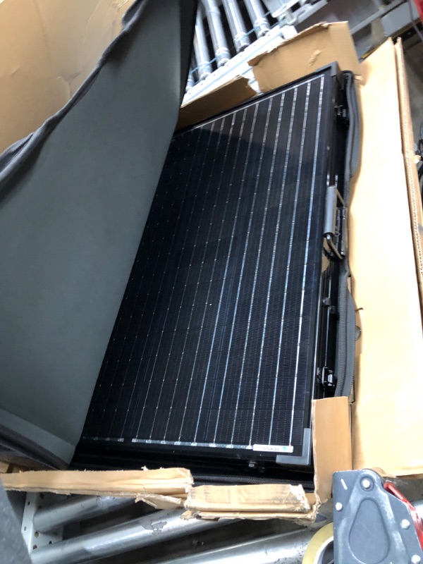 Photo 1 of 200-Watt 12-Volt Monocrystalline Foldable Suitcase Off-Grid Solar Power Kit with Voyager