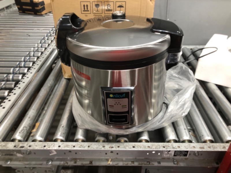 Photo 2 of Onlicuf Commercial Electric Stainless Steel Rice Cooker 60-Cup Cooked (30-Cup UNCOOKED) 1350W for Restaurant
