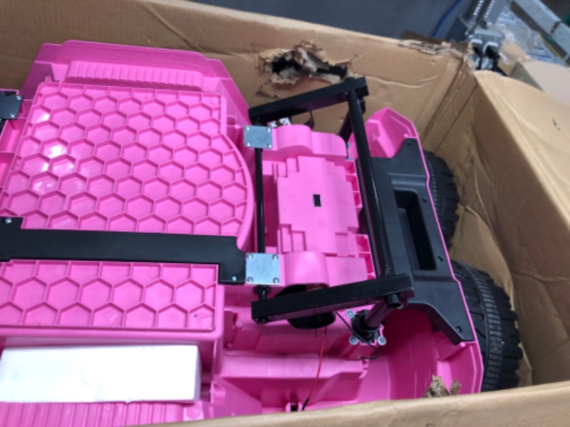 Photo 8 of (PARTS ONLY)Aeeaying 12V Kids Ride on Truck, Electric Powered Jeep Ride on Car Toy with Remote Control, Bluetooth Music, LED Lights, Pink
