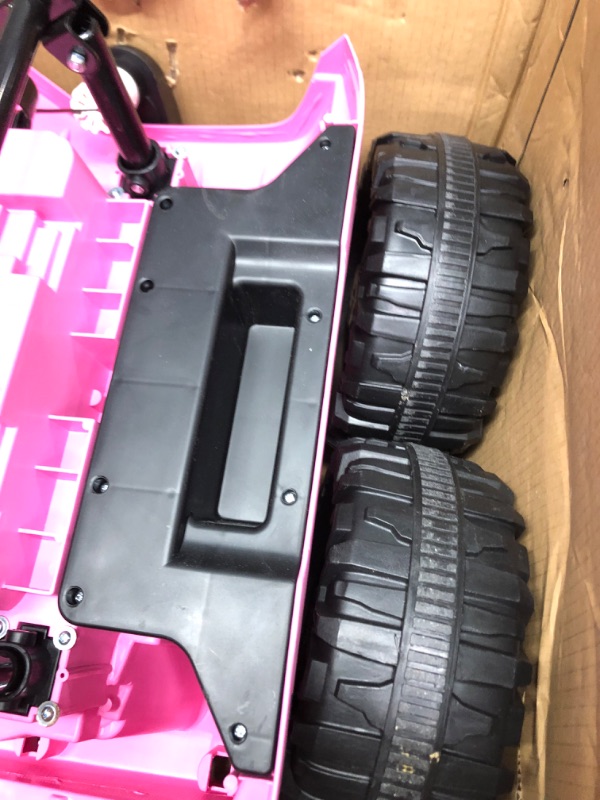 Photo 5 of (PARTS ONLY)Aeeaying 12V Kids Ride on Truck, Electric Powered Jeep Ride on Car Toy with Remote Control, Bluetooth Music, LED Lights, Pink
