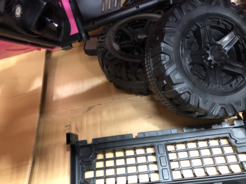 Photo 7 of (PARTS ONLY)Aeeaying 12V Kids Ride on Truck, Electric Powered Jeep Ride on Car Toy with Remote Control, Bluetooth Music, LED Lights, Pink
