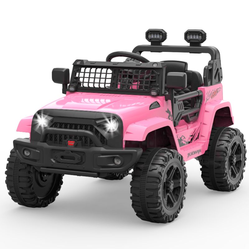 Photo 1 of (PARTS ONLY)Aeeaying 12V Kids Ride on Truck, Electric Powered Jeep Ride on Car Toy with Remote Control, Bluetooth Music, LED Lights, Pink
