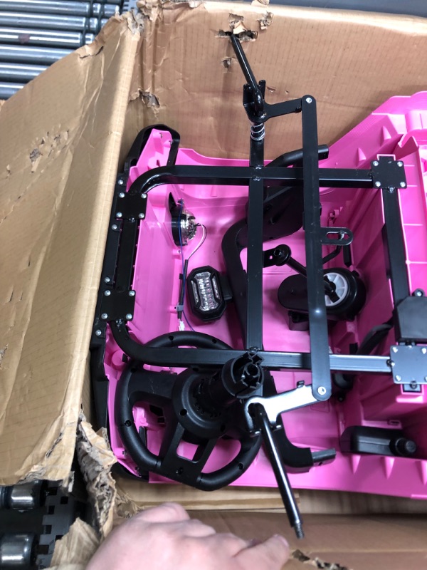 Photo 2 of (PARTS ONLY)Aeeaying 12V Kids Ride on Truck, Electric Powered Jeep Ride on Car Toy with Remote Control, Bluetooth Music, LED Lights, Pink
