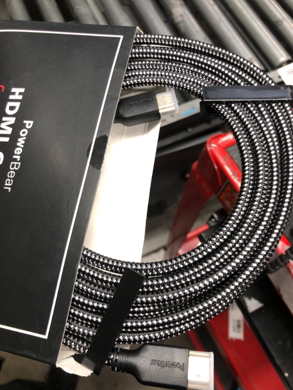 Photo 2 of PowerBear 4K HDMI Cable 10 ft | High Speed HDMI Cables, Braided Nylon & Gold Connectors, 4K @ 60HZ, Ultra HD, 2K, 1080p, Arc & CL3 Rated | for PB