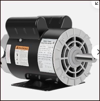 Photo 1 of 5SPL HP Air Compressor Motor Single Phase 3450RPM 56HZ Frame 7/8" Shaft Diameter