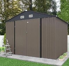 Photo 1 of 10x8 FT Outdoor Storage Shed, Large Garden Tool Metal Shed