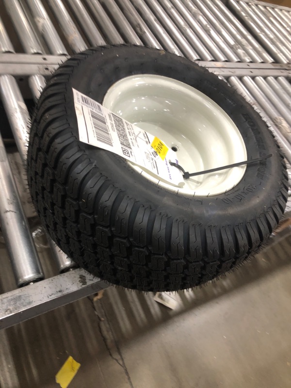 Photo 2 of **ONLY 1**   2-Sets HORSESHOE 10"X7" White Alloy Steel Wheels and 20" Turf Rider Golf Cart Lawn Mower Boat Trailer Tires 20X10-10 20x10.00-10 Comb Assemblies