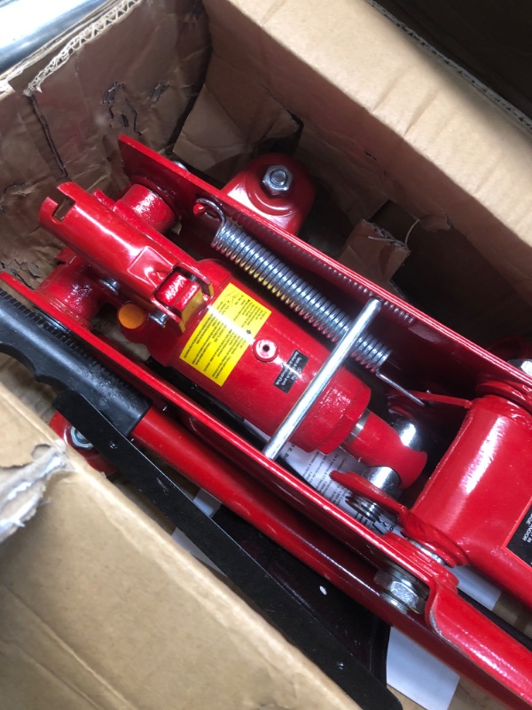 Photo 4 of BIG RED TAM83006 Torin Hydraulic Trolley Service/Floor Jack with Extra Saddle (Fits: SUVs and Extended Height Trucks), 3 Ton (6,000 lb) Capacity, Red 3 Ton with Saddle Adapter