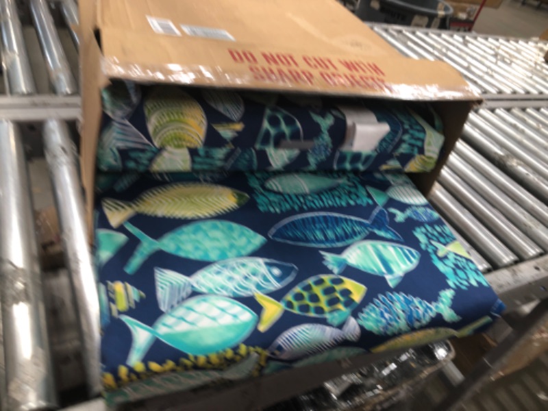 Photo 1 of 2 Pack of Tieable Blue Fish Cushions 