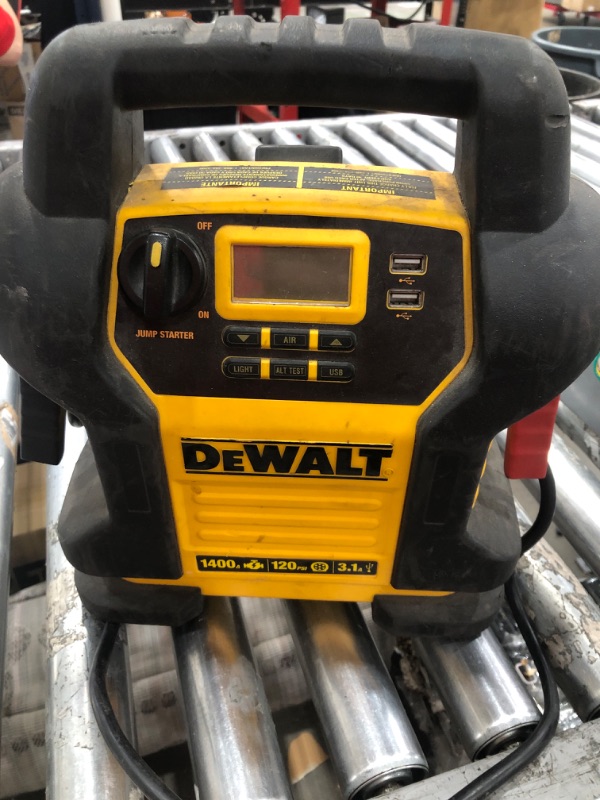 Photo 1 of ***SEE NOTES***DEWALT
1400 Peak Amp Jump Starter with Digital Compressor and USB Power Bank