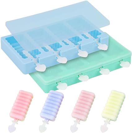 Photo 1 of 
Aokinle Popsicles Molds, 2 Pack Homemade Silicone Popsicle Molds Easy-Release, BPA-free Popsicle Maker Molds Ice Pop Molds, Mini Ice Pop Mold,Easy Unmold 8...