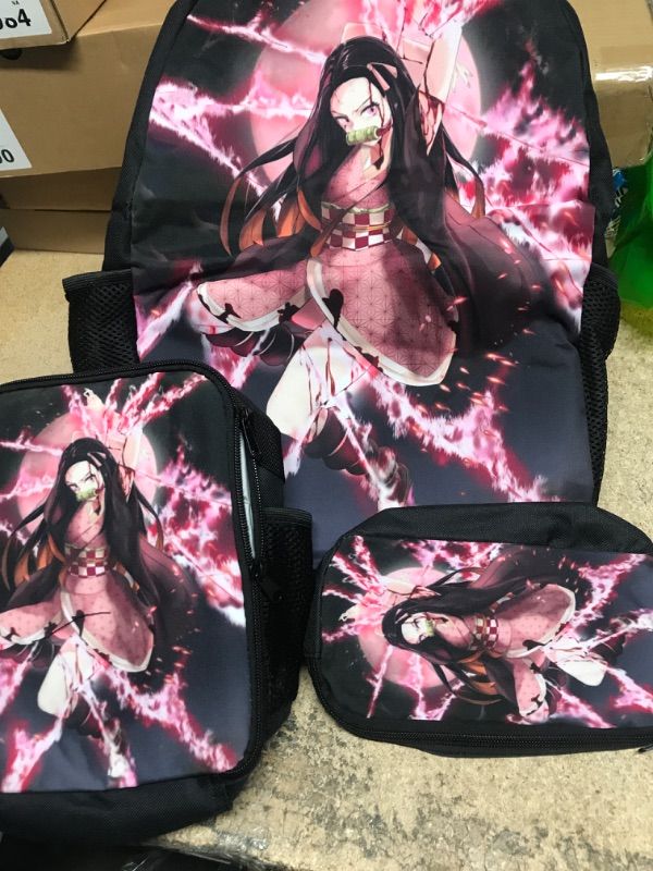 Photo 1 of 3 Piece Kids Anime  Backpack 