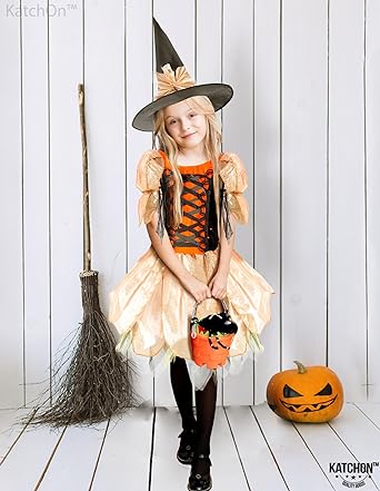 Photo 1 of KatchOn Witch Halloween Costumes for Girls - Kids Witch Costumes for Girls with Black Hat | Halloween Party Costume | Cute Halloween Witch Costumes XL