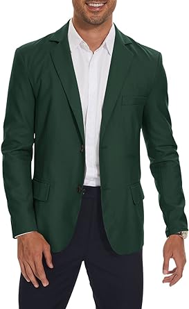 Photo 1 of SYOT Mens Casual Blazer Fit Suit Two Button Coat Jackets XL DARK GREEN