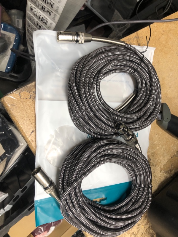 Photo 1 of XLR CABLE 33FT 2 PK FIBBR HIGH QUALITY AUDIO CABLE 