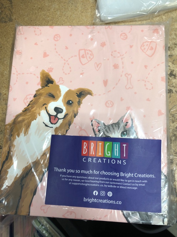 Photo 2 of Bright Creations 4 Pack Cat and Dog Veterinarian Journal with Paw Prints, Lined Pink/Blue Notebooks for Veterinary Gifts (6.75 x 8.25 In)