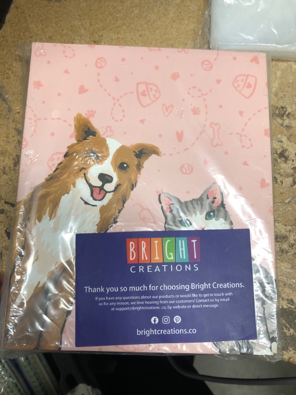 Photo 2 of Bright Creations 4 Pack Cat and Dog Veterinarian Journal with Paw Prints, Lined Pink/Blue Notebooks for Veterinary Gifts (6.75 x 8.25 In)