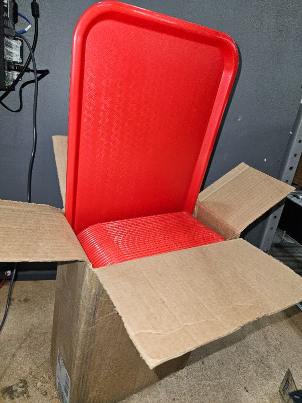 Photo 1 of 11x16" Red Lunch Trays (24PK) 