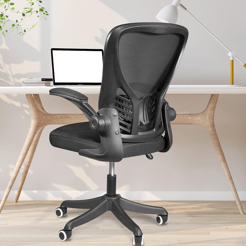 Photo 1 of GYI Desk Chairs with Wheels and Arms Ergonomic Mesh Office Chair with 300LBS Capacity (Black-1Unit)
