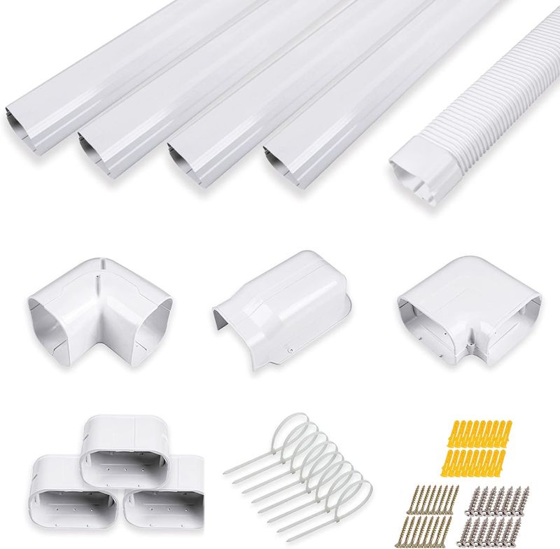 Photo 1 of 16.5Ft Mini Split Line Set Cover 4" PVC Line Cover Kit for Mini Split and Central Air Conditioner & Heat Pump