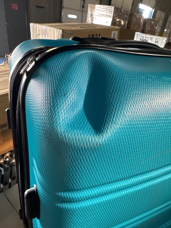 Photo 3 of **READ NOTES BELOW*Rockland Melbourne Hardside Expandable Spinner Wheel Luggage, Turquoise, 2-Piece Set (20/28)
