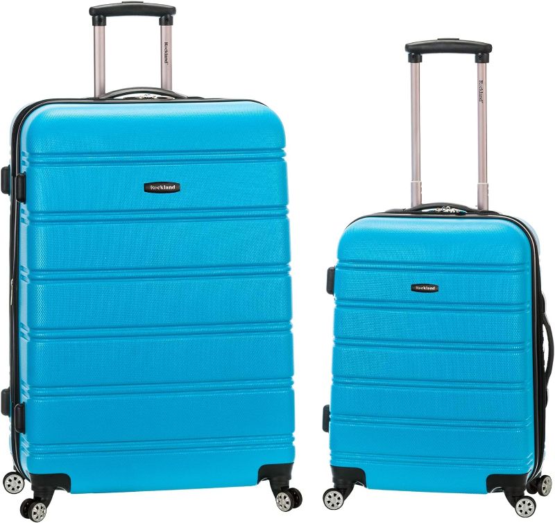 Photo 1 of **READ NOTES BELOW*Rockland Melbourne Hardside Expandable Spinner Wheel Luggage, Turquoise, 2-Piece Set (20/28)
