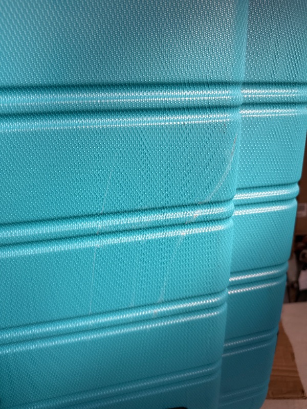 Photo 4 of **READ NOTES BELOW*Rockland Melbourne Hardside Expandable Spinner Wheel Luggage, Turquoise, 2-Piece Set (20/28)
