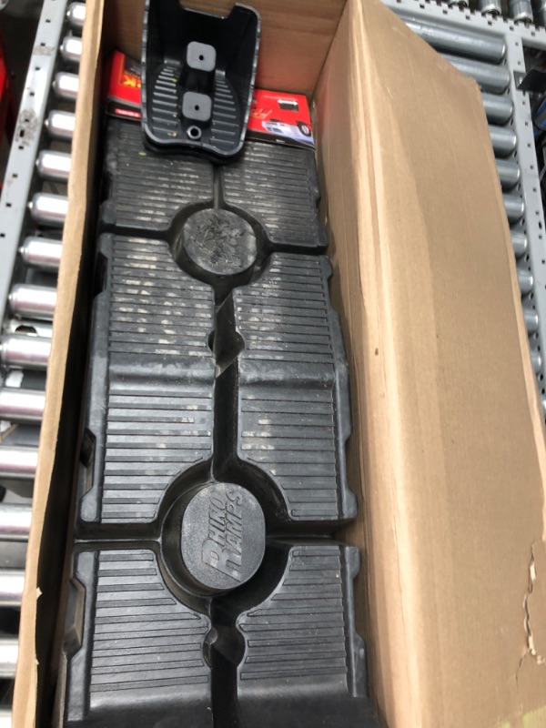 Photo 1 of Hopkins FloTool RhinoGear 11909RCMI 4 Piece RhinoRamp Vehicle Ramp Pair (12,000lb. GVW Capacity) and Wheel Chock Pair Bundle, Black Standard Bundle