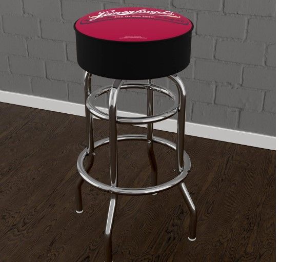 Photo 1 of  Trademark Gameroom Bar Stool - Leinenkugel's Logo Stool with Foam Padded Seat - Swivel Chair for Game Room, Garage, or Home Bar
