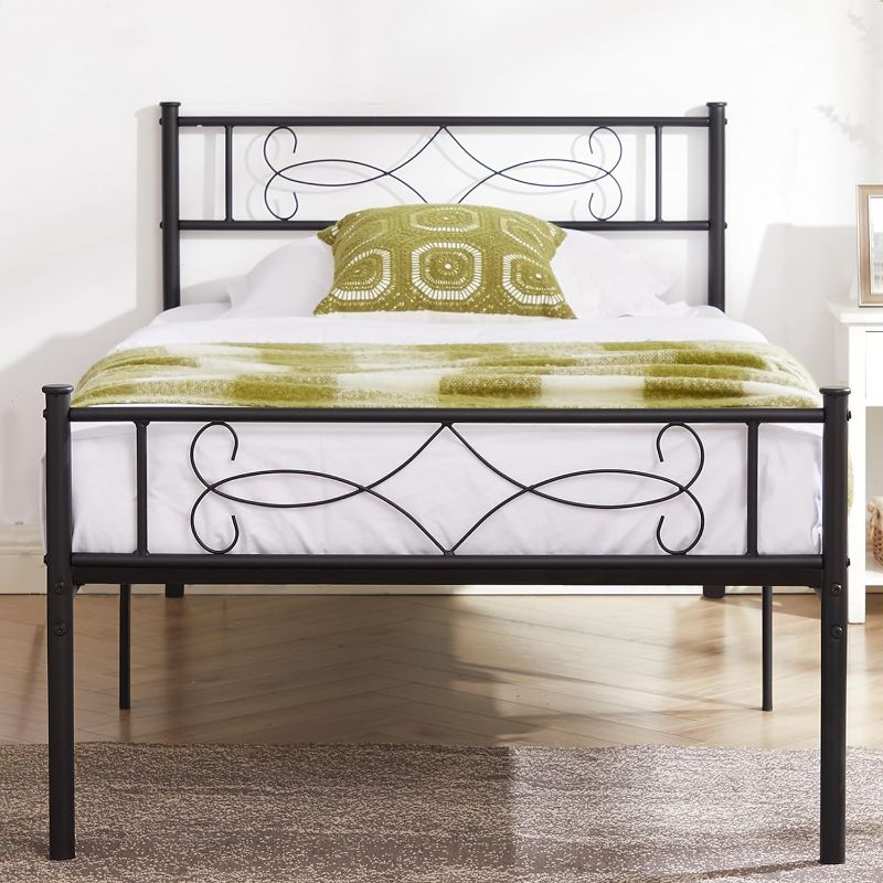 Photo 1 of *SEE NOTES* Black Twin Bed Frame