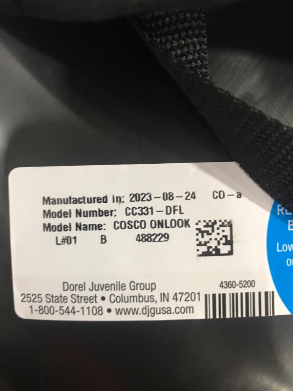 Photo 3 of Cosco Onlook 2-in-1 Convertible Car Seat, Rear-Facing 5-40 pounds and Forward-Facing 22-40 pounds and up to 43 inches, Black Arrows