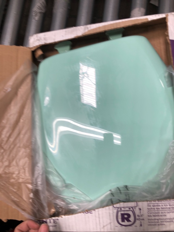 Photo 2 of Bemis 200SLOWT 165 Toilet Seat will Slow Close, Never Loosen and Easily Remove, ROUND, Plastic, Mint Green Round Mint Green