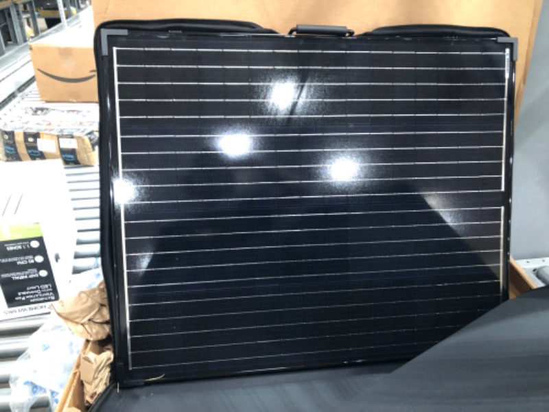 Photo 2 of 200-Watt 12-Volt Monocrystalline Foldable Suitcase Off-Grid Solar Power Kit with Voyager