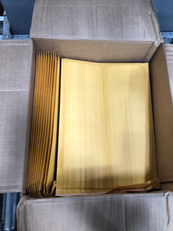 Photo 2 of Fuxury Kraft Bubble Mailer 6x10 Inch 50 Pack?Strong Adhesion Padded Envelopes ,Self Seal Bubble Envelopes, Waterproof Cushioned Bubble Mailers Packaging for Small Business?Bulk #0 Mailers Yellow Yellow 6x10" 50pc