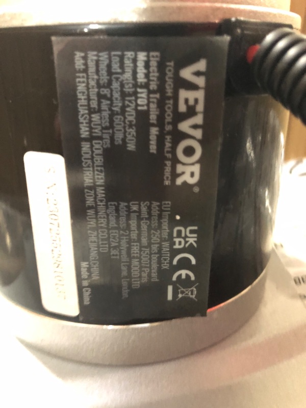 Photo 3 of ****UNKNOWN IF COMPLETE****VEVOR 3500Lbs Electric Trailer Dolly, Trailer Mover Motorized 350W 12V Electric Trailer Jack Max Vehicle Load Trailer Jockey Wheel Utility Trailer Jack Easy to Maneuver Trailer Caravan Boat
