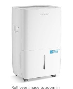 Photo 1 of Waykar 120 Pints Energy Star Home Dehumidifier for Spaces up to 6,000 Sq. Ft at Home, in Basements and Large Rooms with Drain Hose, Handle, Auto Defrost and Self-Drying.
