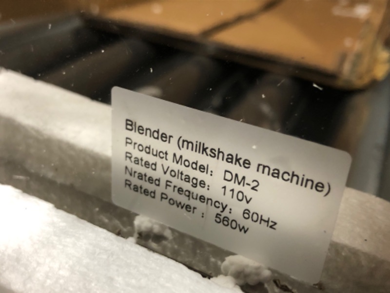 Photo 3 of **DOES NOT FUNCTION**Milkshake Maker Machine Commercial Milk Shake Maker Mixer, Milkshake Machine Electric Drink Mixer, Double Head Milkshake Blender Stainless Steel Two-Speed 110V 180W