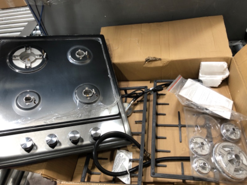 Photo 2 of 24?x20? Built in Gas Cooktop 4 Burners Stainless Steel Stove with NG/LPG Conversion Kit Thermocouple Protection and Easy to Clean (20Wx24L)