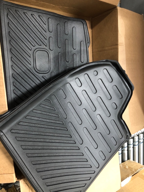 Photo 2 of Utiiy Cargo Mat Fit for 2022 2023 Hyundai Tucson Cargo Liner TPE Trunk Mat All Weather Seats Back Protector for Hyundai Tucson Accessories(Cargo Mat+Backrest Mat, Fit with Optional Bose Premium Audio Cargo Mat+Backrest Mat(Not fit Hybrid & N line)