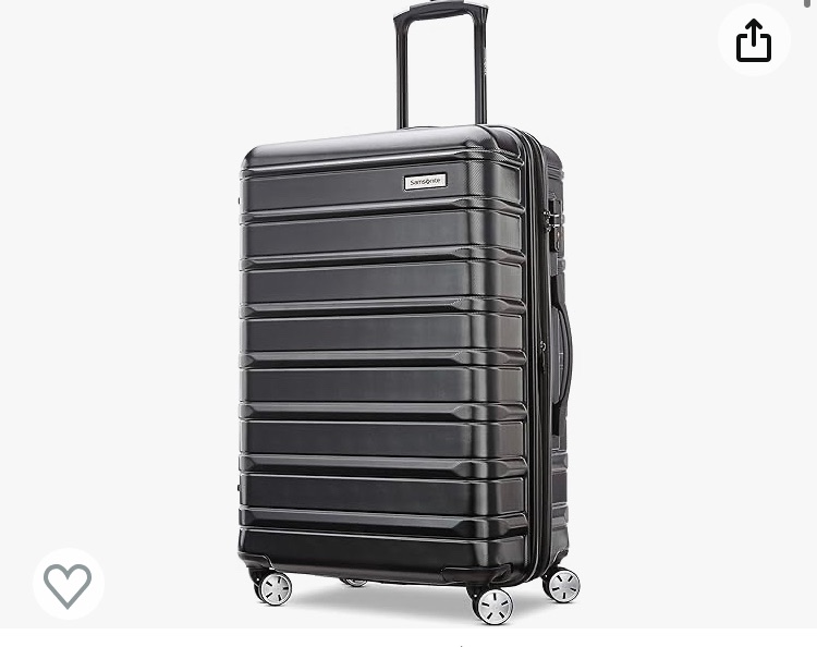 Photo 1 of **DAMAGE**Samsonite Omni 2 Hardside Expandable Luggage with Spinner Wheels, Checked-Medium 24-Inch